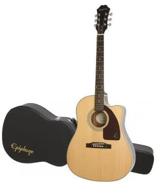 Epiphone J-15 EC Deluxe Fishman Presys-II Incl. Hard Case NA Natural elektro-akusztikus gitárszett