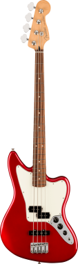 Fender basová kytara Player Jaguar, Pau Ferro hmatník, Candy Apple Red