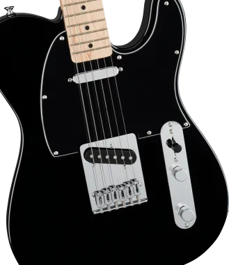 Squier FSR Affinity Series Telecaster, Maple Fingerboard, Black Pickguard, Black