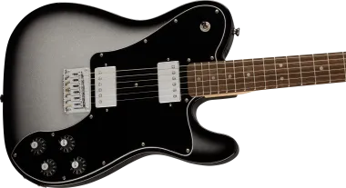 Squier FSR Affinity Series Telecaster Deluxe, Laurel Fingerboard, Black Pickguard, Silverburst