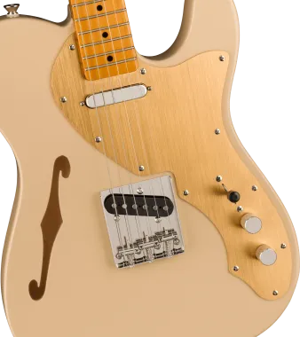 Squier FSR Classic Vibe '60s Telecaster Thinline, Maple Fingerboard, Gold Anodized Pickguard, Desert
