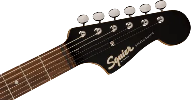 Squier Paranormal Strat-O-Sonic, Crimson Red Transparent elektromos gitár