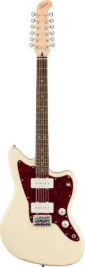 Squier Paranormal Jazzmaster XII, Laurel Fingerboard, Tortoiseshell Pickguard, Olympic White