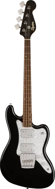 Squier Paranormal Rascal Bass HH, Laurel Fingerboard, White Pearloid Pickguard, Metallic Black
