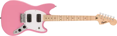 Squier Sonic Mustang HH MN Flash Pink elektromos gitár