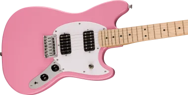 Squier Sonic Mustang HH MN Flash Pink elektromos gitár
