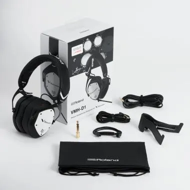 Roland VMH-D1 V-Drums fejhallgató, V-Moda tervezés, 50mm-es driverek