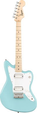 Squier Mini Jazzmaster HH, javorová hmatník, daphne modrá