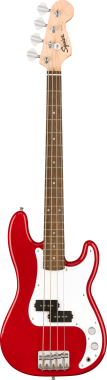 Squier Mini Precision Bass, javorový hmatník, dakotová červená