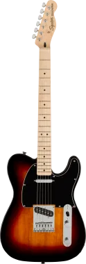 Squier Affinity Series Telecaster, Maple Fingerboard, Black Pickguard, 3-Color Sunburst