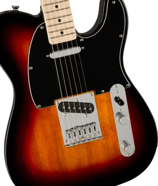 Squier Affinity Series Telecaster, Maple Fingerboard, Black Pickguard, 3-Color Sunburst