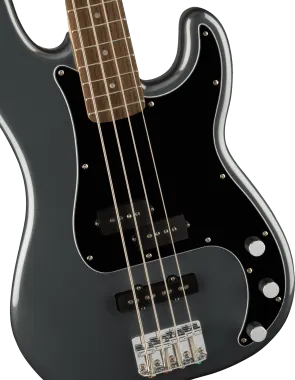 Squier Affinity Series Precision Bass PJ, Laurel Fingerboard, Black Pickguard, Charcoal Frost Metall