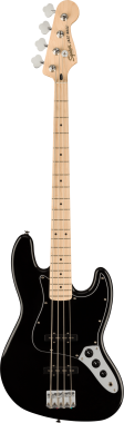Squier Affinity Jazz Bass, Javorový hmatník, Černý pickguard, Černý