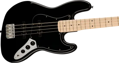 Squier Affinity Series Jazz Bass, Maple Fingerboard, Black Pickguard, Black
