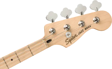 Squier Affinity Series Jazz Bass, Maple Fingerboard, Black Pickguard, Black
