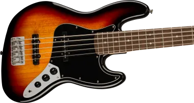 Squier Affinity Series Jazz Bass V, Laurel Fingerboard, Black Pickguard, 3-Color Sunburst