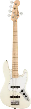 Squier Affinity Series Jazz Bass V, Maple Fingerboard, White Pickguard, Olympic White