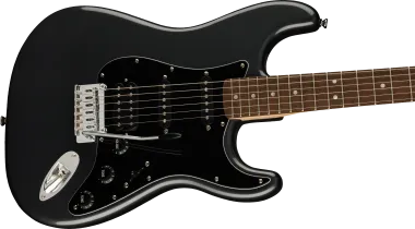 Squier Affinity Series Stratocaster HSS Pack, Laurel Fingerboard, Charcoal Frost Metallic, Gig Bag,