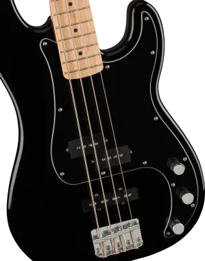 Squier Affinity Series Precision Bass PJ Pack, Maple Fingerboard, Black, Gig Bag, Rumble 15 - 230V E