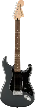 Squier Affinity Series Stratocaster HH, Laurel Fingerboard, Black Pickguard, Charcoal Frost Metallic