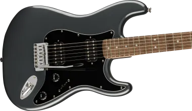 Squier Affinity Series Stratocaster HH, Laurel Fingerboard, Black Pickguard, Charcoal Frost Metallic