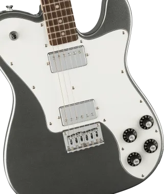 Squier Affinity Series Telecaster Deluxe, Laurel Fingerboard, White Pickguard, Charcoal Frost Metall