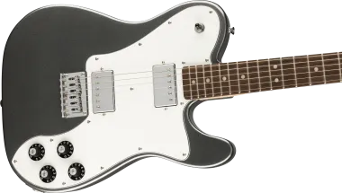 Squier Affinity Series Telecaster Deluxe, Laurel Fingerboard, White Pickguard, Charcoal Frost Metall