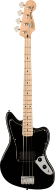 Squier Affinity Series Jaguar Bass H, Javorový hmatník, Černý pickguard, Černý