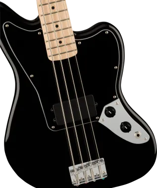 Squier Affinity Series Jaguar Bass H, Maple Fingerboard, Black Pickguard, Black