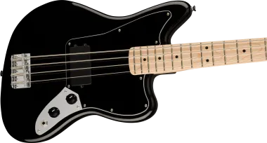 Squier Affinity Series Jaguar Bass H, Maple Fingerboard, Black Pickguard, Black