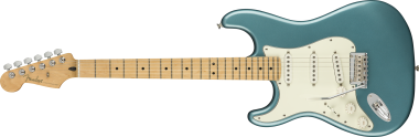Fender elektrická kytara Player Stratocaster MN, model ST, levá ruka, barva Tidepool