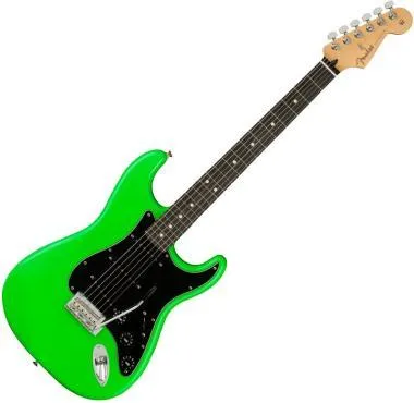 Fender Limited Edition Player Stratocaster, Neon Green elektromos gitár