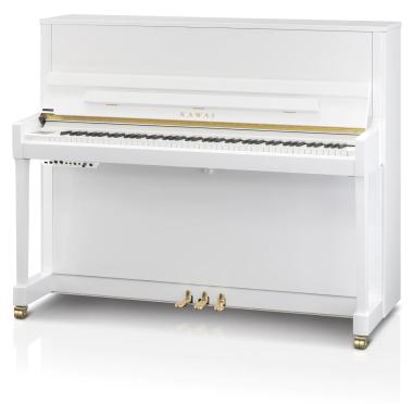 Kawai akustické pianino, ATX4 hybridní systém, 88 kláves, 122cm, lesklá bílá