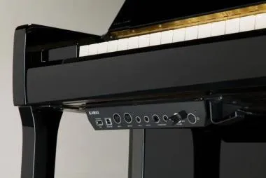 Kawai K-200 ATX4 M/PEP akusztikus pianínó, ATX4 hibrid rendszer, 88 billentyű, 114cm magas, fényes fekete