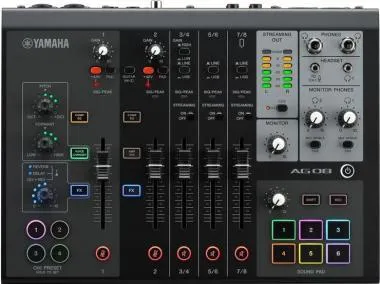Yamaha AG08 Streaming/Podcast keverő (fekete)