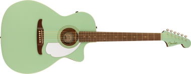 Fender elektroakustická kytara Newporter Player, ořechový hmatník, bílý pickguard, Surf Green