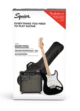 Squier Squier Sonic® Stratocaster® Pack, Maple Fingerboard elektromos gitár szett