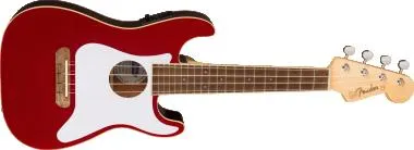 Fender Fullerton Strat® Uke, Walnut Fingerboard, White Pickguard Candy Apple Red ukulele
