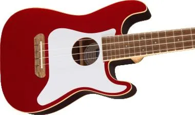 Fender Fullerton Strat® Uke, Walnut Fingerboard, White Pickguard Candy Apple Red ukulele