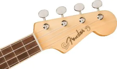 Fender Fullerton Strat® Uke, Walnut Fingerboard, White Pickguard Candy Apple Red ukulele