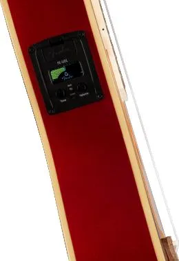 Fender Fullerton Strat® Uke, Walnut Fingerboard, White Pickguard Candy Apple Red ukulele