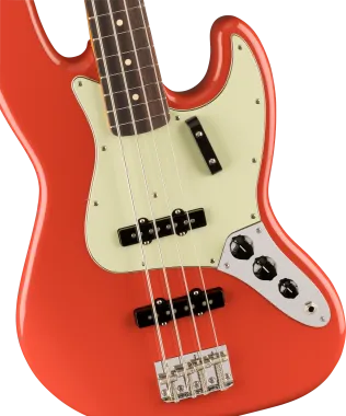 Fender Vintera® II \'60s Jazz Bass®, Fiesta Red elektromos gitár