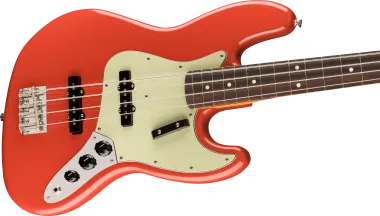 Fender Vintera® II \'60s Jazz Bass®, Fiesta Red elektromos gitár