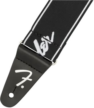 Fender WeighLess™ Running Logo heveder, Black/White, 2\