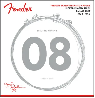 Fender Yngwie Malmsteen Signatures, .008-.046, Nickel-Plated Steel, elektromos gitár húrkészlet