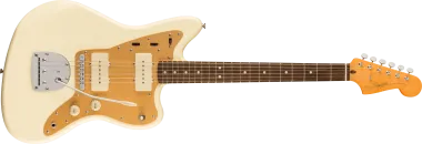Squier J Mascis Jazzmaster, Gold Anodized Pickguard, Vintage White elektromos gitár