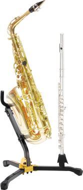 Hercules Dvojitý stojan pro alt/tenor saxofon a flétnu/klarnet, s pouzdrem