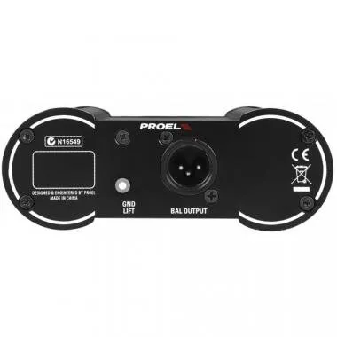 PROEL DIRECT100P DI-Box passzív mono, fekete, fém