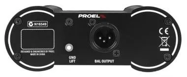 PROEL DIRECT100P DI-Box passzív mono, fekete, fém