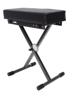 Proel Klavírní stolička, EASY LOCK, antracitová, černý vinyl, max:100 kg